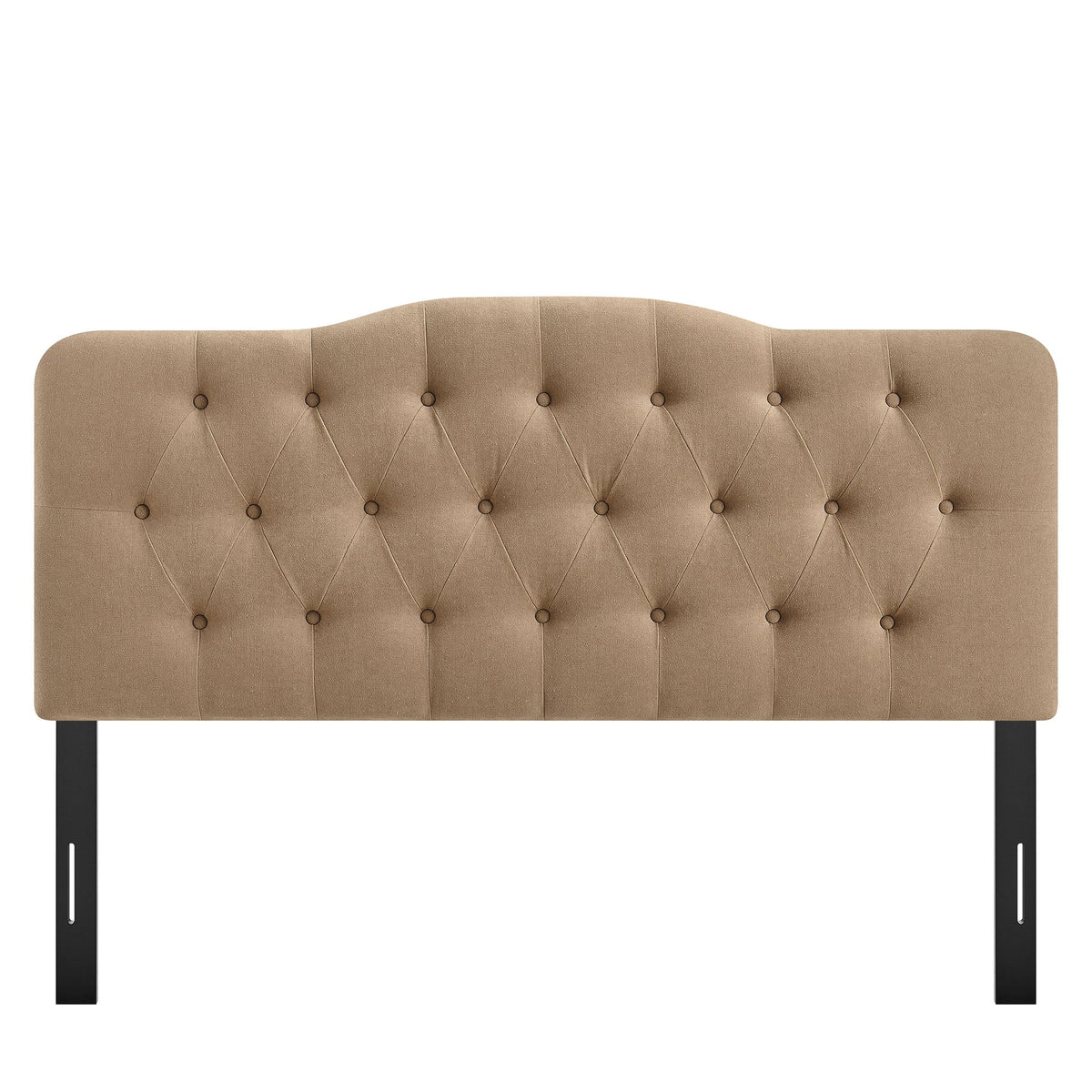Annabel Premium Linen Blend Headboard tan tufted with diamond stitching by Modway on Tampa Home & Garden Store
