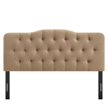 Annabel Premium Linen Blend Headboard tan tufted with diamond stitching by Modway on Tampa Home & Garden Store