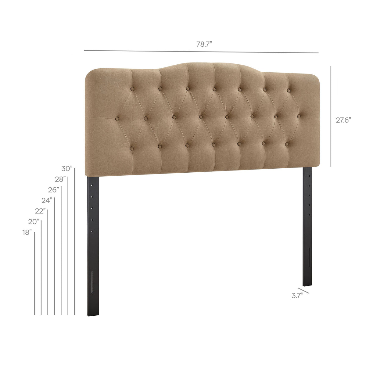 Annabel Premium Linen Blend Headboard beige tufted upholstery HouseOfZazla on Tampa Home & Garden Store