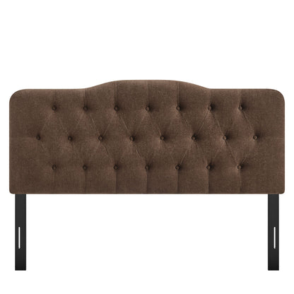 Annabel Premium Linen Blend Headboard by Modway, brown tufted fabric with diamond tufting, on Tampa Home & Garden Store