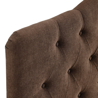 Annabel Premium Linen Blend Headboard by Modway, brown tufted linen texture on Tampa Home & Garden Store