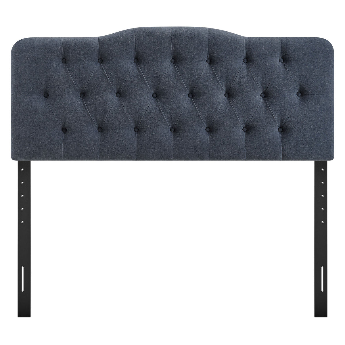 Annabel Premium Linen Blend Headboard by Modway, dark blue tufted fabric with diamond stitching on Tampa Home & Garden Store