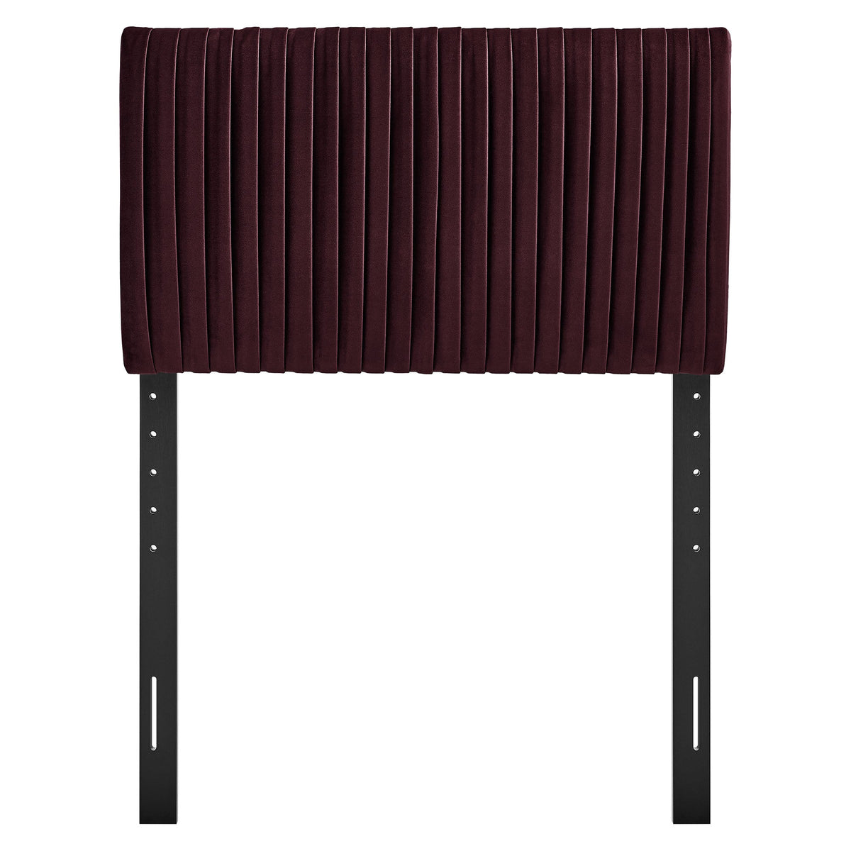 Eloise velvet headboard burgundy with vertical channels, stain-resistant velvet by Modway on Tampa Home & Garden Store
