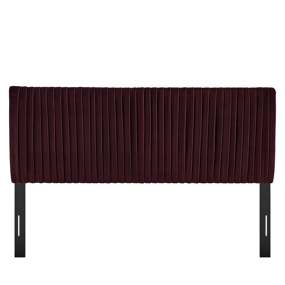 Headboard Eloise stain-resistant velvet, burgundy with vertical channel tufting, HouseOfZazla on Tampa Home & Garden Store