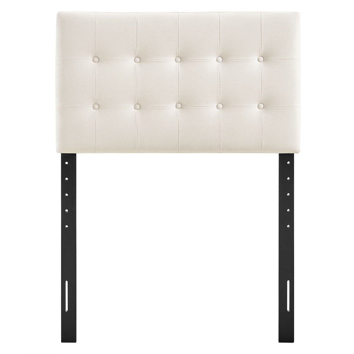 Emily Stain-Resistant Performance Velvet Headboard, ivory tufted grid, Modway for HouseOfZazla on Tampa Home & Garden Store