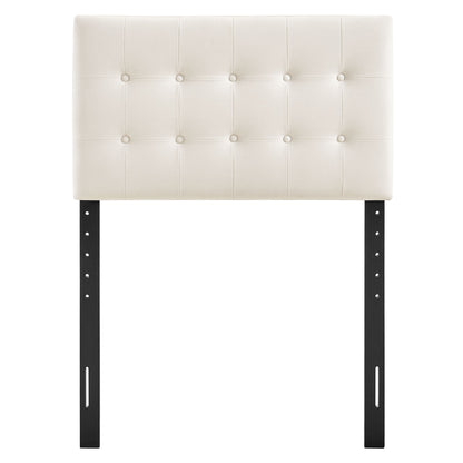 Emily Stain-Resistant Performance Velvet Headboard, ivory tufted grid, Modway for HouseOfZazla on Tampa Home & Garden Store