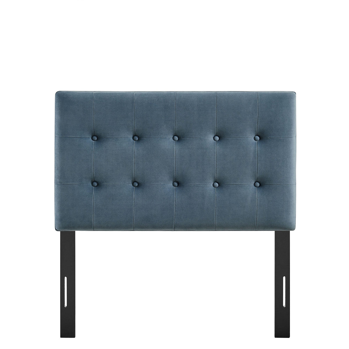 Emily Stain-Resistant Performance Velvet Headboard in blue, tufted, by HouseOfZazla on Tampa Home & Garden Store