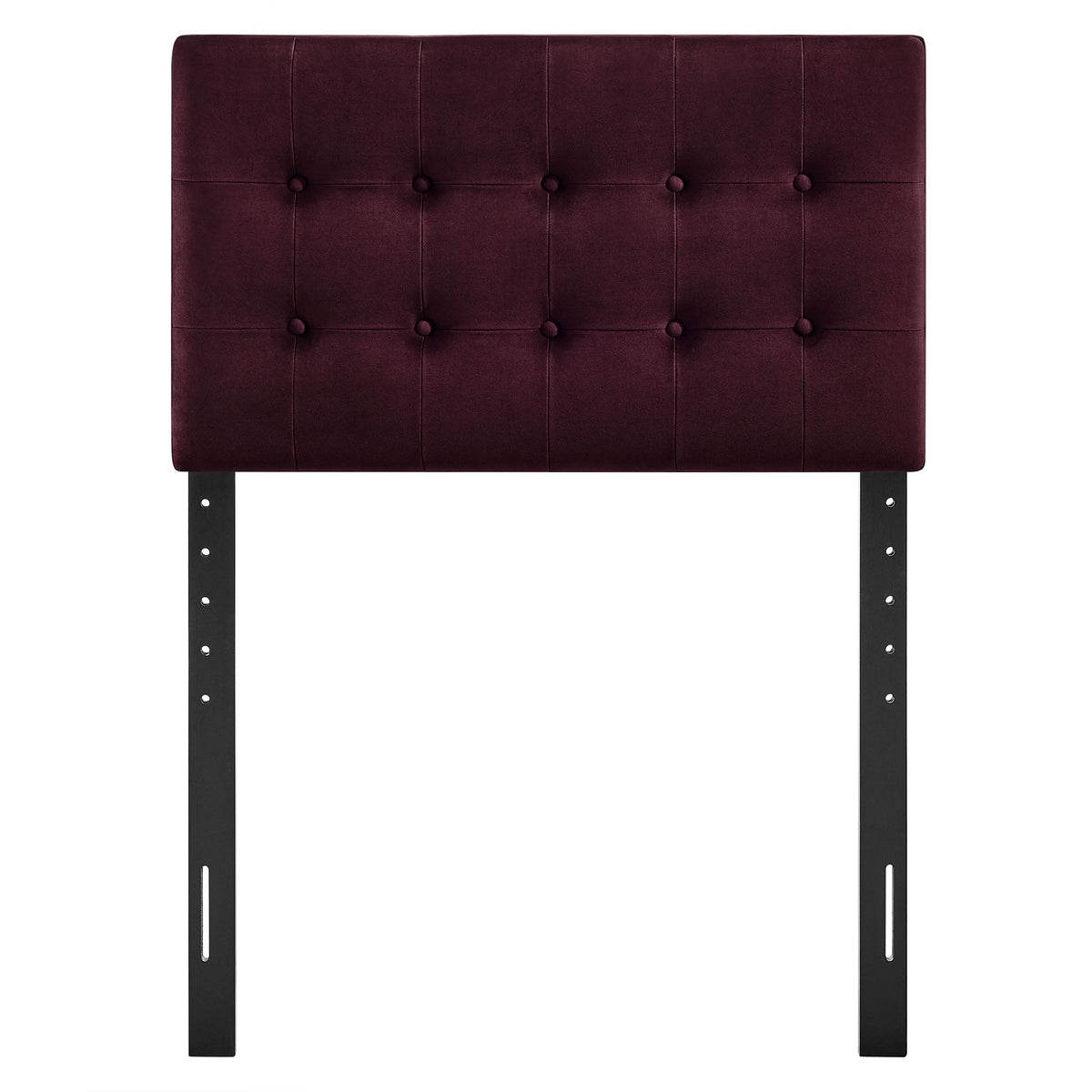 Emily Stain-Resistant Performance Velvet Headboard burgundy tufted with buttons by Modway on Tampa Home & Garden Store