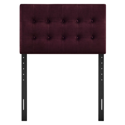 Emily Stain-Resistant Performance Velvet Headboard burgundy tufted with buttons by Modway on Tampa Home & Garden Store