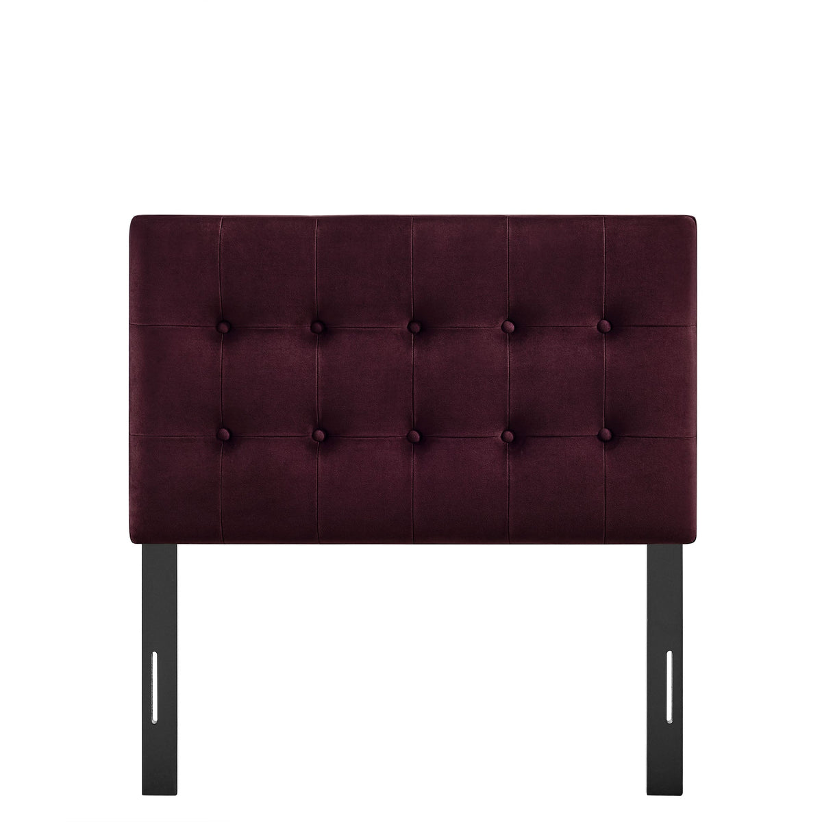 Emily Stain-Resistant Velvet Headboard burgundy tufted panel by HouseOfZazla on Tampa Home & Garden Store