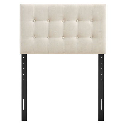 Emily Fabric Upholstered Headboard by Modway in beige fabric with tufted grid on Tampa Home & Garden Store