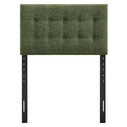 Emily Fabric Upholstered Headboard green textured fabric with grid tufting by Modway on Tampa Home & Garden Store
