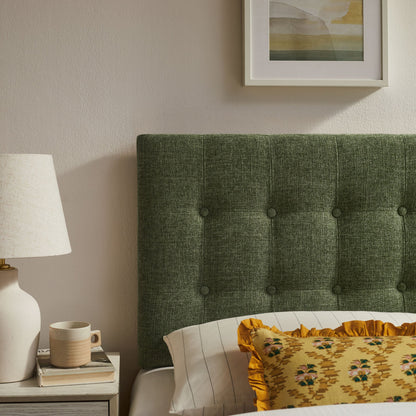 Emily Fabric Upholstered Headboard by Modway, green tufted fabric with buttons, HouseOfZazla on Tampa Home & Garden Store