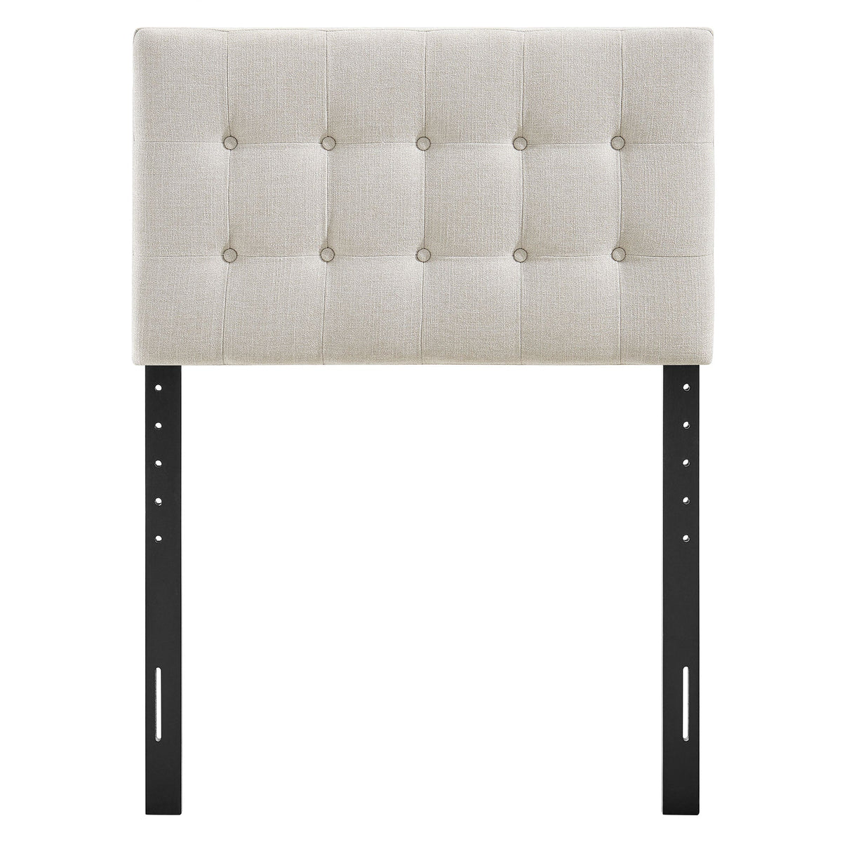 Emily Fabric Upholstered Headboard beige tufted with grid buttons by Modway HouseOfZazla on Tampa Home & Garden Store