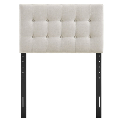 Emily Fabric Upholstered Headboard beige tufted with grid buttons by Modway HouseOfZazla on Tampa Home & Garden Store