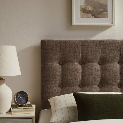 Emily Fabric Upholstered Headboard brown tufted fabric by Modway HouseOfZazla on Tampa Home & Garden Store