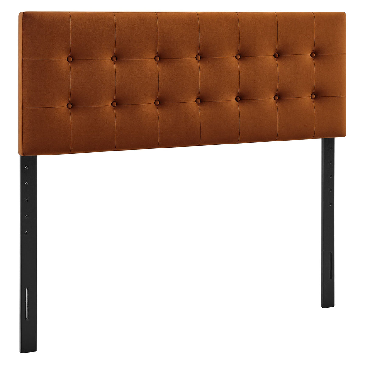 Headboard Emily Stain-Resistant Performance Velvet with caramel tufting and metal legs by Modway on Tampa Home & Garden Store