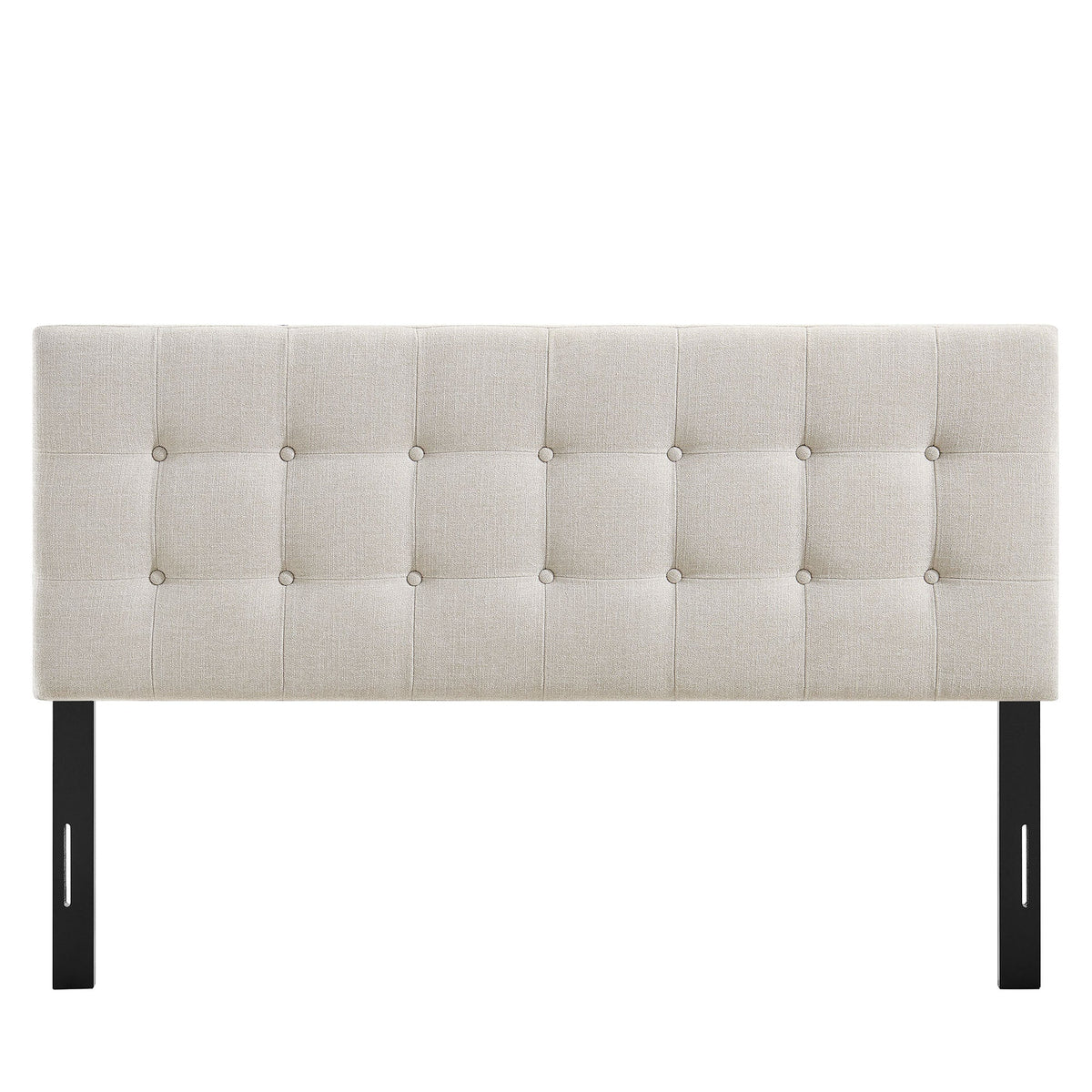 Emily Fabric Upholstered Headboard beige tufted fabric by Modway on Tampa Home & Garden Store