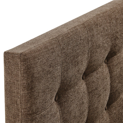 Emily Fabric Upholstered Headboard by Modway in brown textured fabric, tufted detailing on Tampa Home & Garden Store