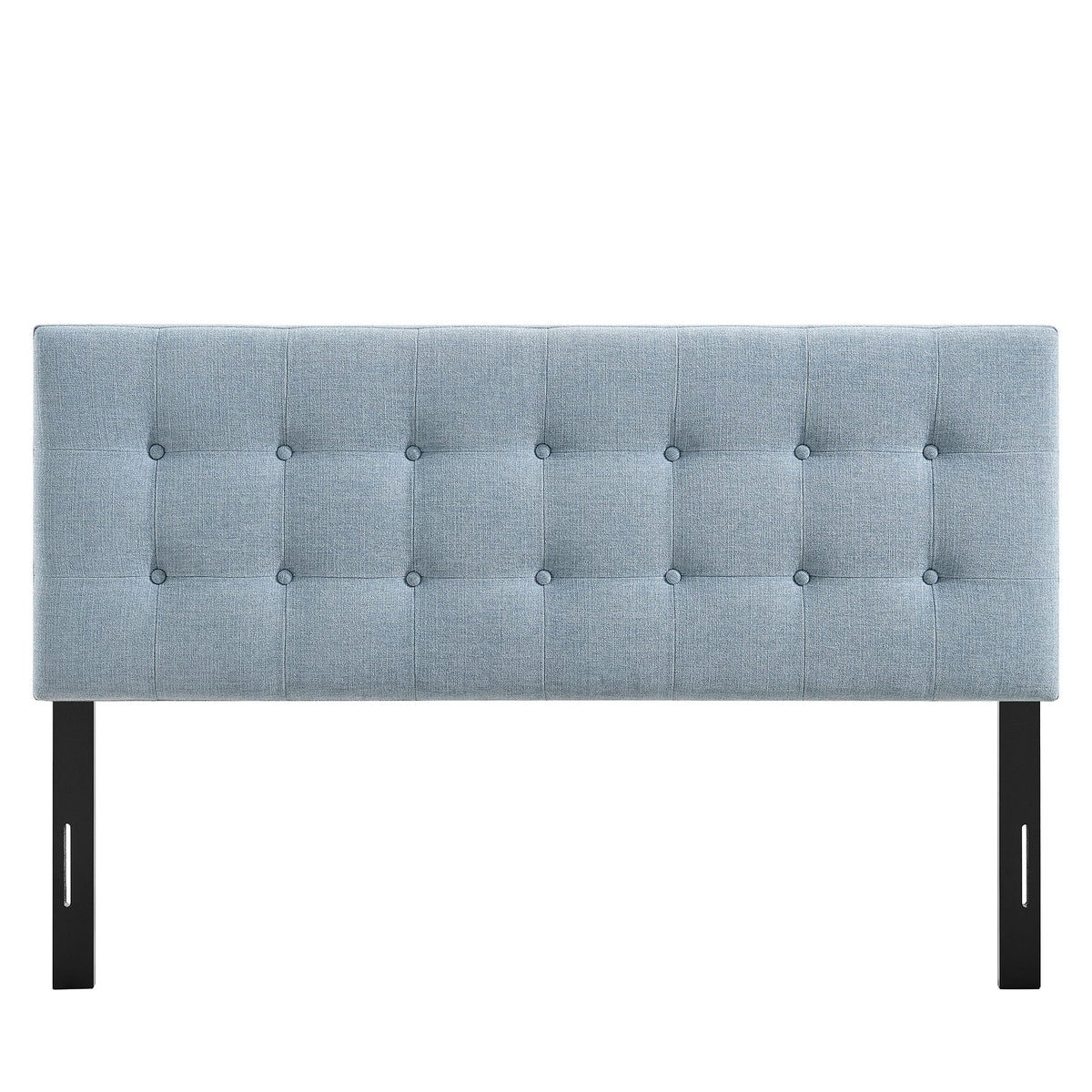 Emily Fabric Upholstered Headboard in blue fabric with tufted detailing on Tampa Home & Garden Store