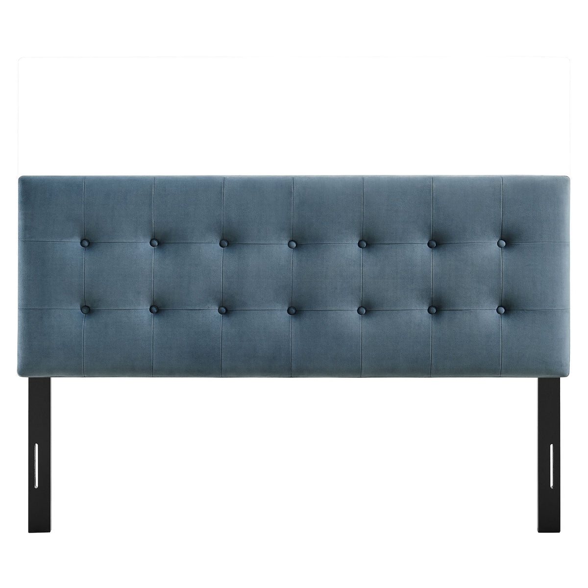 Emily Stain-Resistant Performance Velvet Headboard in blue tufted velvet by Modway on Tampa Home & Garden Store