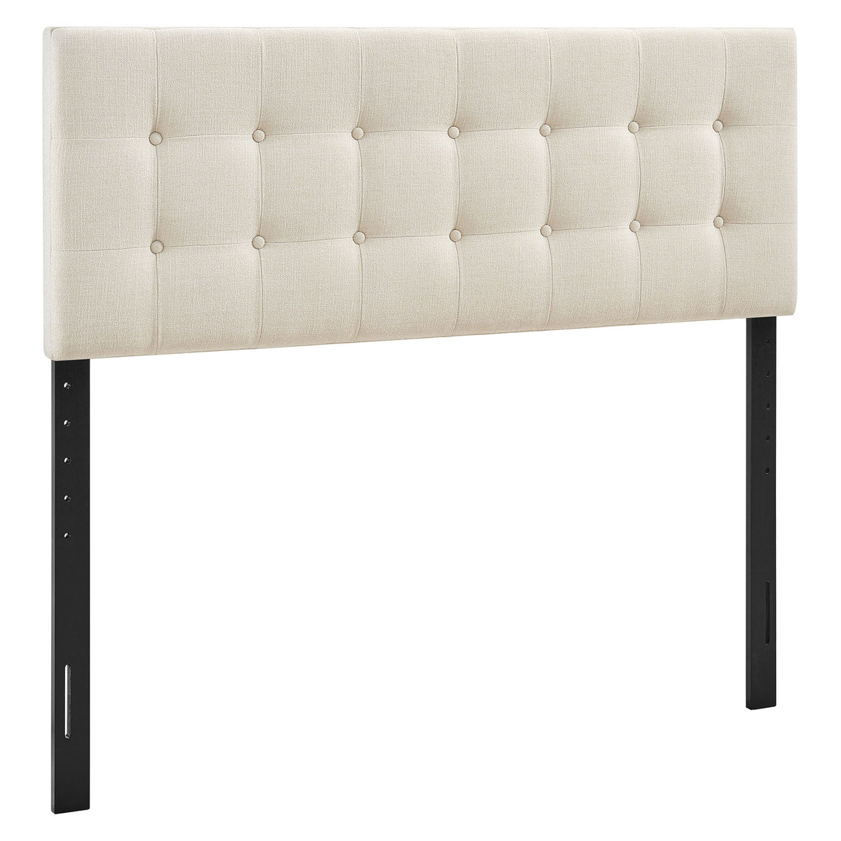 Emily Fabric Headboard Modway tufted with button tufting and black legs on Tampa Home & Garden Store