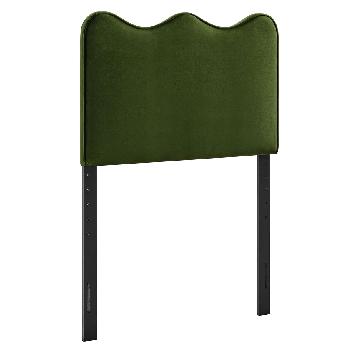 Athena stain-resistant performance velvet headboard in green on Tampa Home & Garden Store