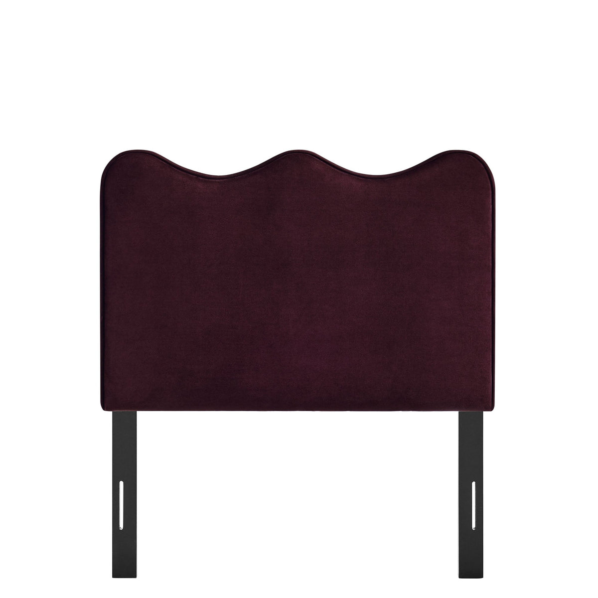Athena stain-resistant velvet headboard in burgundy with curved top by HouseOfZazla on Tampa Home & Garden Store