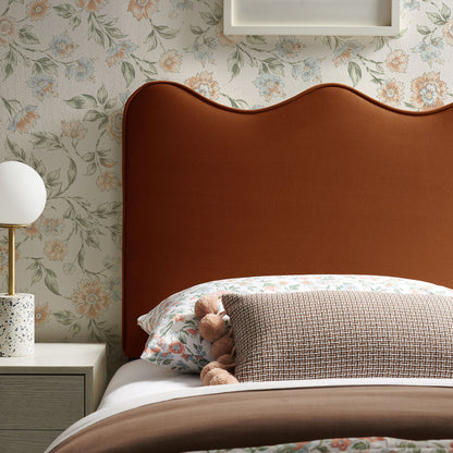 Athena stain-resistant performance velvet headboard in rust color by Modway on Tampa Home & Garden Store
