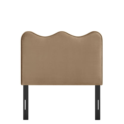 Athena Scalloped Performance Velvet Headboard