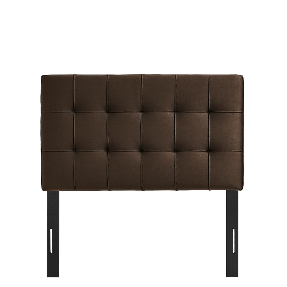 Lily Stain-Resistant Performance Velvet Headboard with brown tufted panels Modway on Tampa Home & Garden Store
