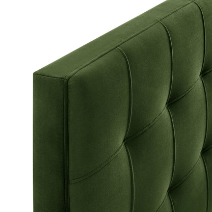 Lily Stain-Resistant Velvet Headboard emerald-green with stitched channels by Modway HouseOfZazla on Tampa Home & Garden Store