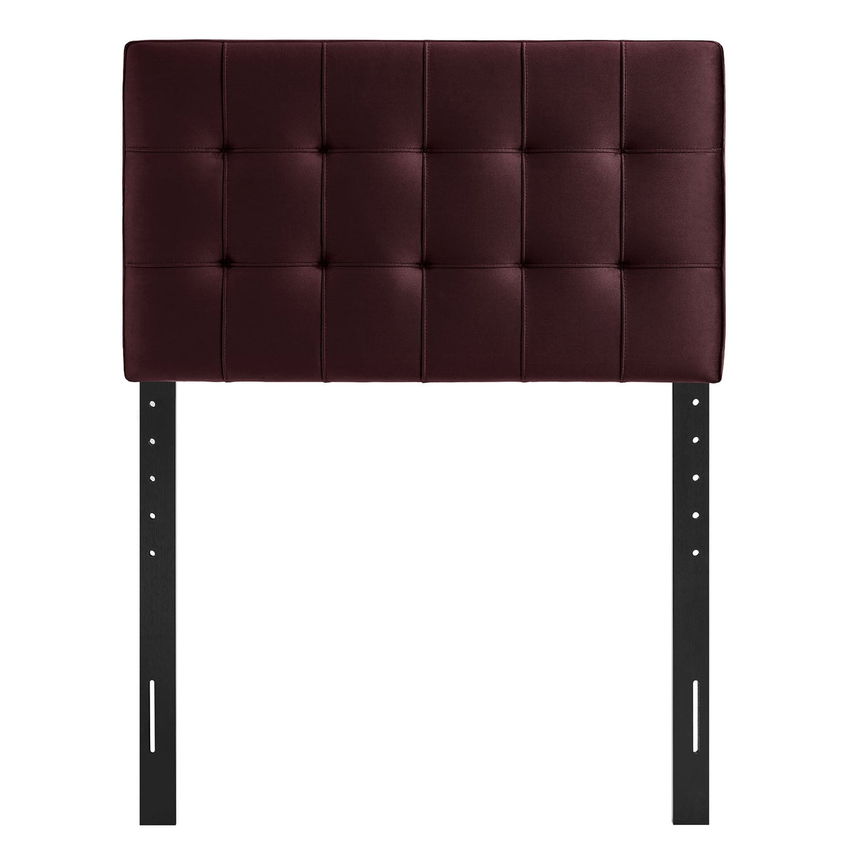 Lily stain-resistant velvet headboard burgundy with tufted grid by Modway on Tampa Home & Garden Store