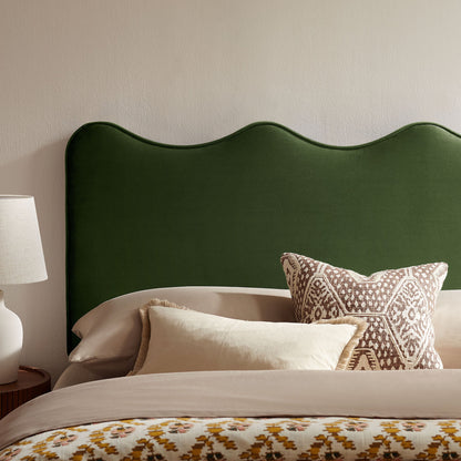 Athena stain-resistant performance velvet headboard in green by Modway on Tampa Home & Garden Store