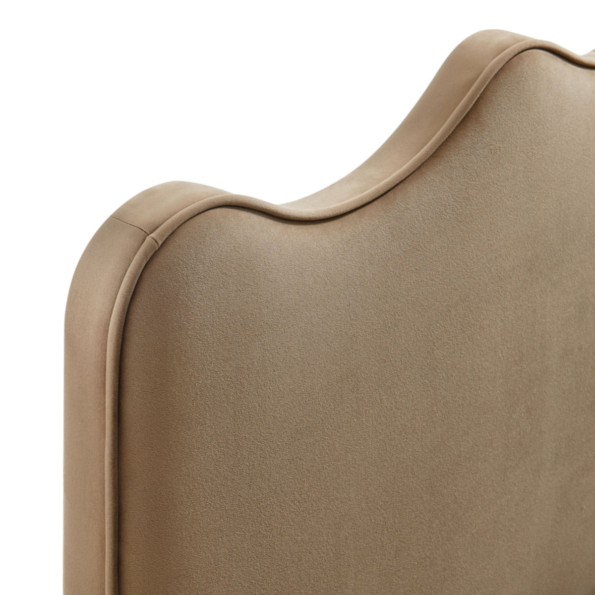 Athena stain-resistant performance velvet headboard in beige with curved edges by Modway on Tampa Home & Garden Store