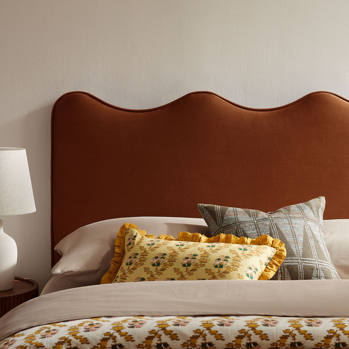 Athena stain-resistant performance velvet headboard in warm brown by Modway, HouseOfZazla on Tampa Home & Garden Store