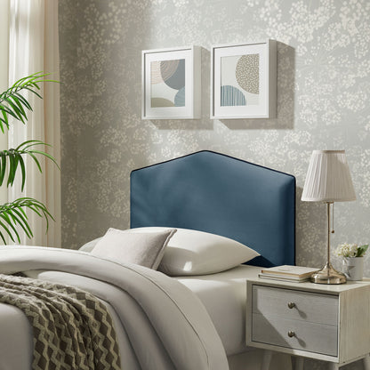 Cosette Performance Velvet Headboard by Modway, blue velvet upholstered headboard in modern room on Tampa Home & Garden Store