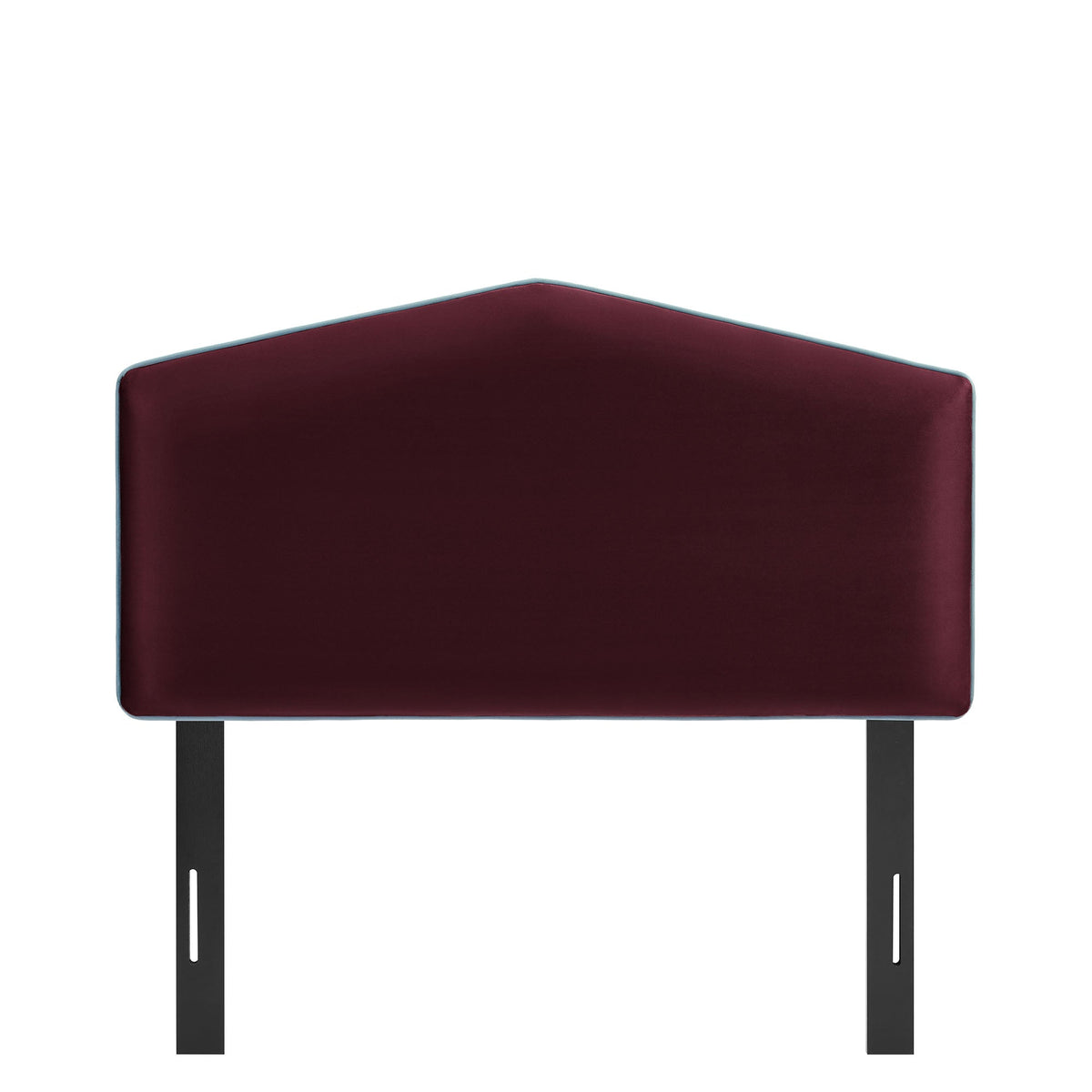Cosette Performance Velvet Headboard in burgundy velvet with sky blue piping by Modway on Tampa Home & Garden Store