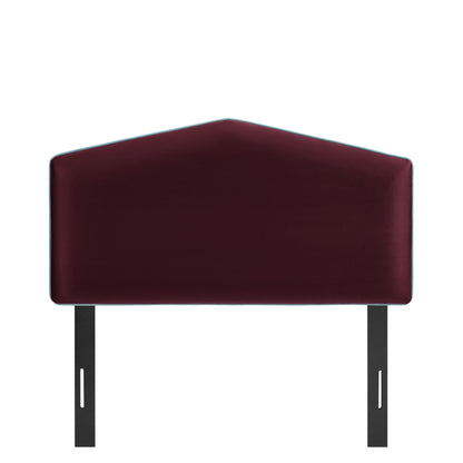 Cosette Performance Velvet Headboard in burgundy velvet with sky blue piping by Modway on Tampa Home & Garden Store
