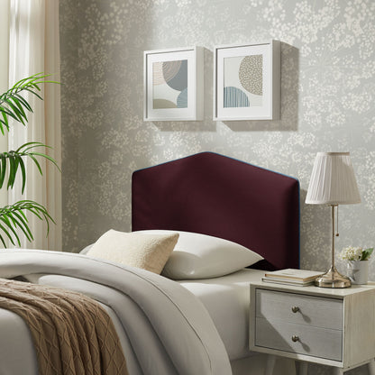 Cosette Performance Velvet Headboard burgundy velvet with blue piping by Modway HouseOfZazla on Tampa Home & Garden Store