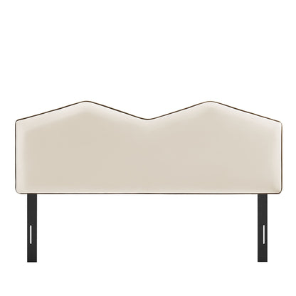 Cosette Velvet Headboard ivory cream with dark piping by Modway on Tampa Home & Garden Store