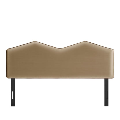 Cosette Performance Velvet Headboard tan curved-top with black legs by Modway on Tampa Home & Garden Store