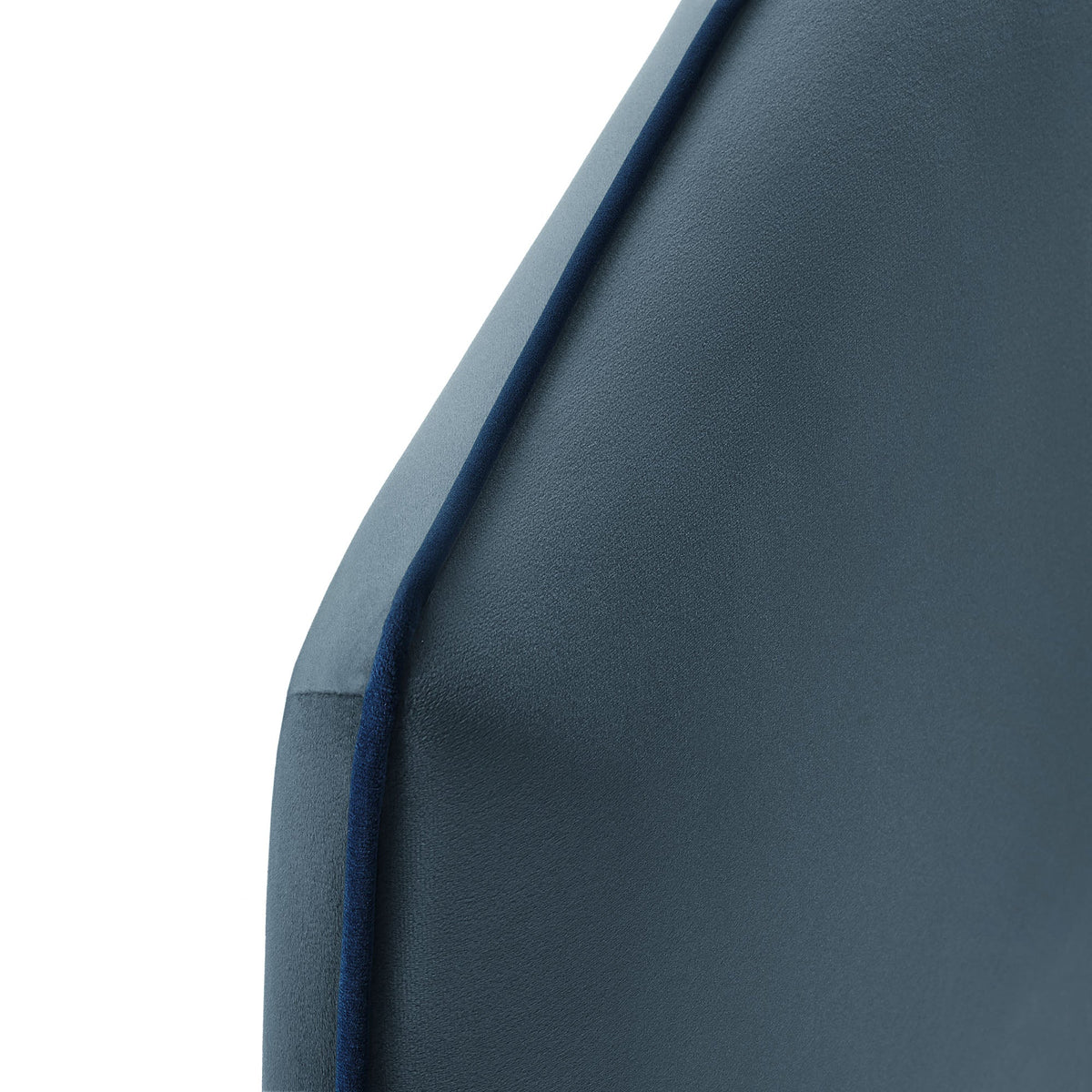 Cosette Performance Velvet Headboard navy blue with light blue piping by HouseOfZazla on Tampa Home & Garden Store