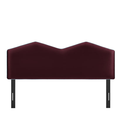 Cosette Performance Velvet Headboard burgundy velvet with black metal legs by Modway on Tampa Home & Garden Store