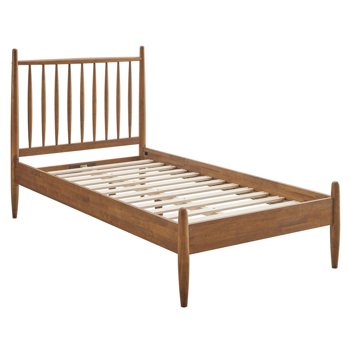Zane Spindle Bed Frame by Modway, wooden bed with tall spindle headboard, natural oak finish on Tampa Home & Garden Store
