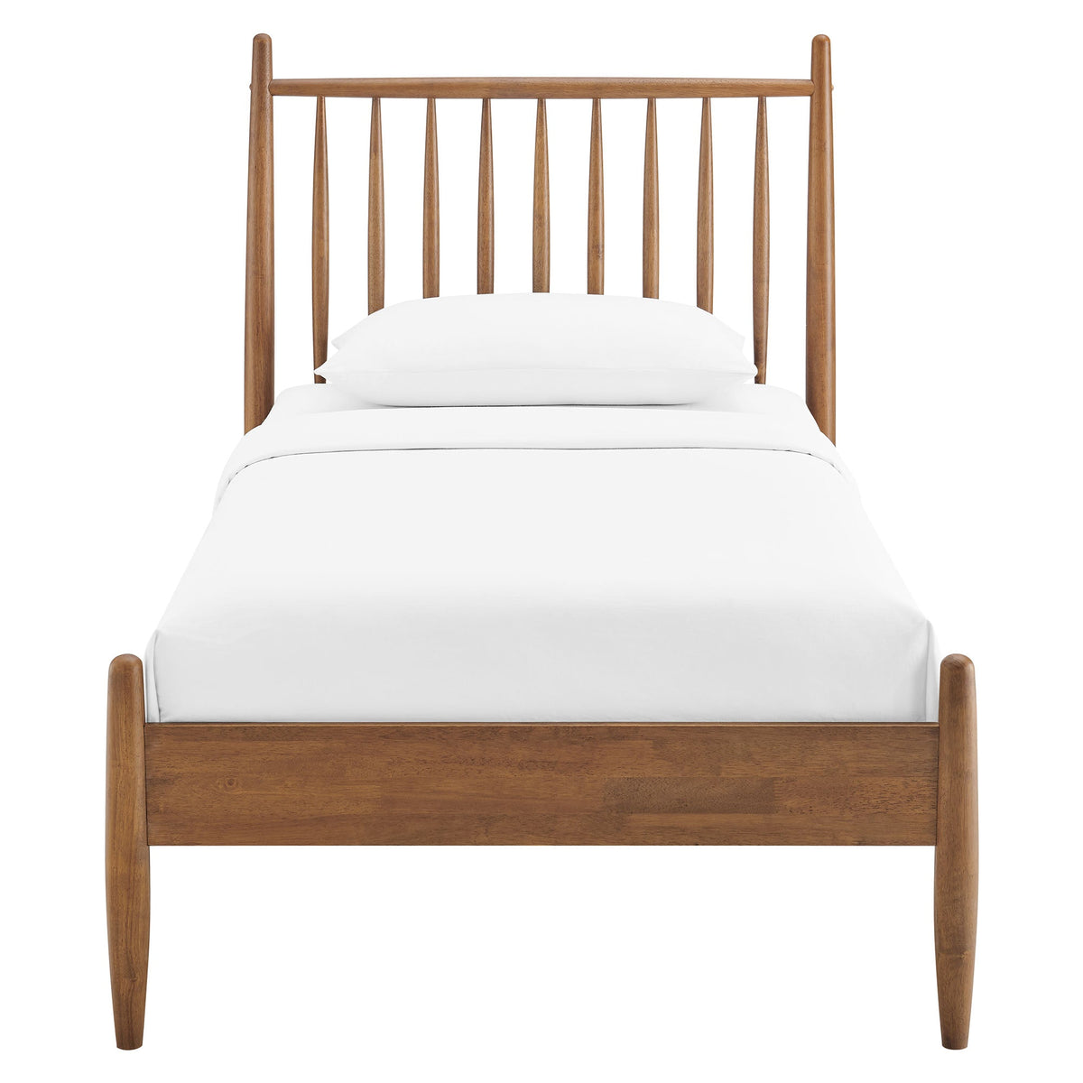 Zane Spindle Bed Frame by Modway, natural wood spindle headboard and footboard, full bed on Tampa Home & Garden Store