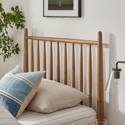 Zane spindle bed frame by Modway, natural wood finish with rounded spindle posts on Tampa Home & Garden Store