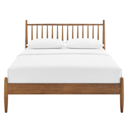 Zane Spindle Bed by Modway wooden frame with spindle headboard and white bedding, two pillows on Tampa Home & Garden Store