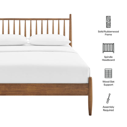 Zane Spindle Bed by Modway with solid rubberwood frame and spindle headboard on Tampa Home & Garden Store