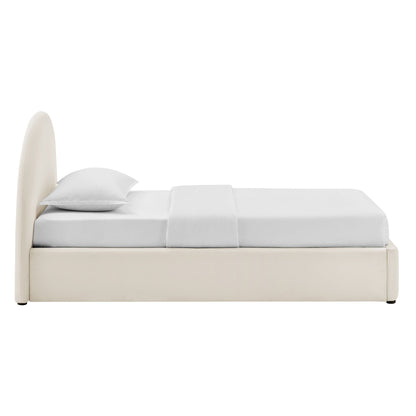 Resort Arched Performance Velvet Storage Platform Bed Frame by Modway in ivory velvet on Tampa Home & Garden Store